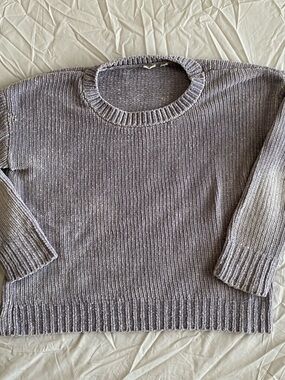 GAP Ribbed Crewneck Sweater - Lavender